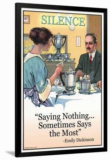 Silence: Saying Nothing Sometimes Says Most-null-Framed Art Print