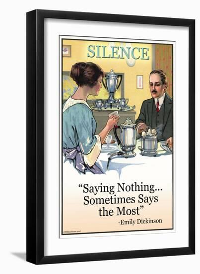 Silence: Saying Nothing Sometimes Says Most-null-Framed Art Print