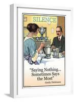 Silence: Saying Nothing Sometimes Says Most-null-Framed Art Print