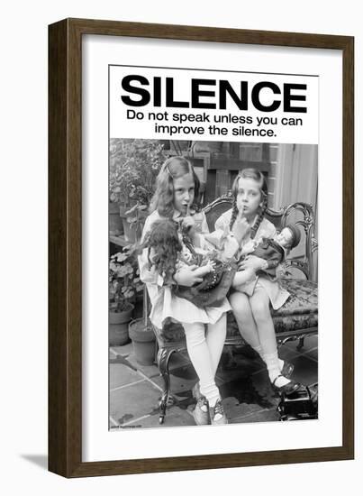 Silence-null-Framed Art Print