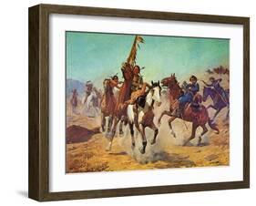 Silenced War Whoop-Charles Shreyvogel-Framed Art Print