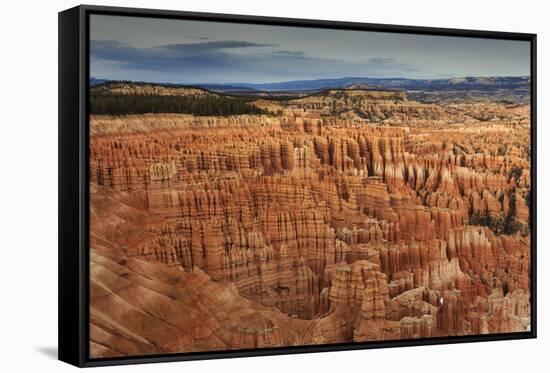 Silent City Hoodoos on a Cloudy Winter Afternoon, Bryce Amphitheatre, Inspiration Point-Eleanor Scriven-Framed Stretched Canvas