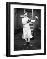 Silent Film Still: Boxing-null-Framed Giclee Print