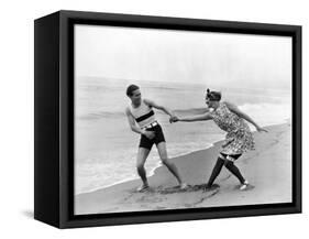 Silent Film Still: Couples-null-Framed Stretched Canvas