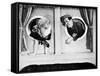 Silent Film Still: Couples-null-Framed Stretched Canvas