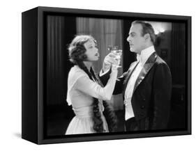 Silent Film Still: Drinking-null-Framed Stretched Canvas