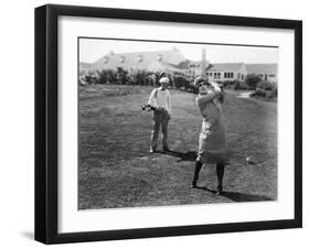Silent Film Still: Golf-null-Framed Giclee Print