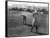 Silent Film Still: Golf-null-Framed Stretched Canvas