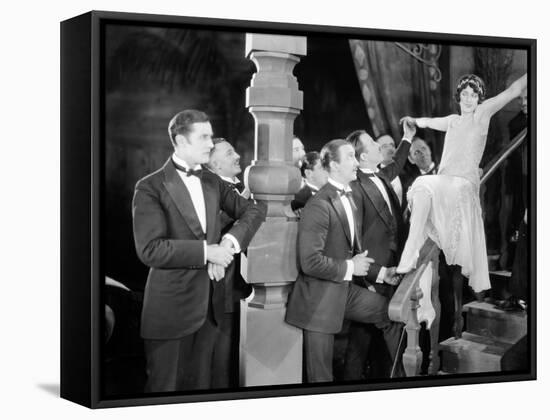 Silent Film Still: Parties-null-Framed Stretched Canvas