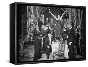 Silent Film Still: Parties-null-Framed Stretched Canvas