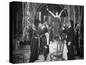 Silent Film Still: Parties-null-Stretched Canvas