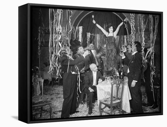 Silent Film Still: Parties-null-Framed Stretched Canvas