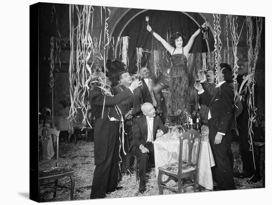 Silent Film Still: Parties-null-Stretched Canvas