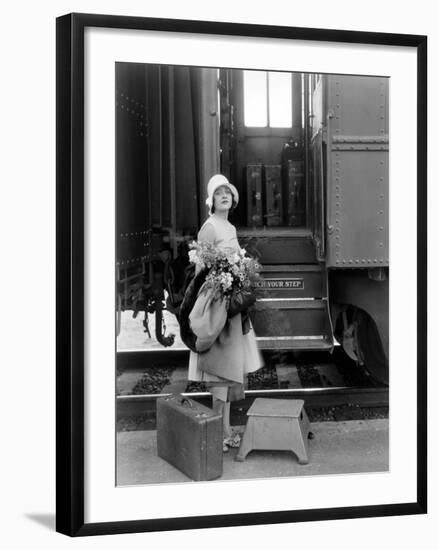 Silent Film Still: Trains-null-Framed Giclee Print