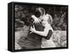 Silent Film Still-null-Framed Stretched Canvas