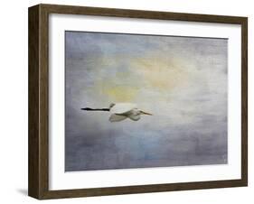 Silent Flight Great White Egret-Jai Johnson-Framed Premium Giclee Print