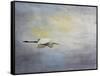 Silent Flight Great White Egret-Jai Johnson-Framed Stretched Canvas