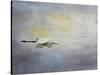 Silent Flight Great White Egret-Jai Johnson-Stretched Canvas