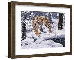 Silent Hunter- Siberian Tiger-Jeff Tift-Framed Giclee Print