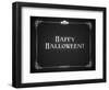 Silent Movie Ending Screen - Happy Halloween-Real Callahan-Framed Art Print