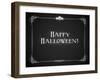 Silent Movie Ending Screen - Happy Halloween-Real Callahan-Framed Art Print