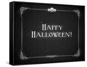 Silent Movie Ending Screen - Happy Halloween-Real Callahan-Framed Stretched Canvas