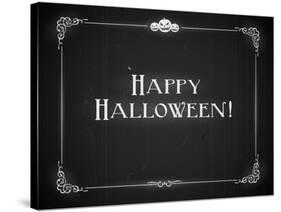 Silent Movie Ending Screen - Happy Halloween-Real Callahan-Stretched Canvas