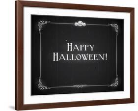 Silent Movie Ending Screen - Happy Halloween-Real Callahan-Framed Art Print