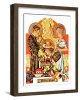 "Silent Night,"December 28, 1935-Joseph Christian Leyendecker-Framed Giclee Print