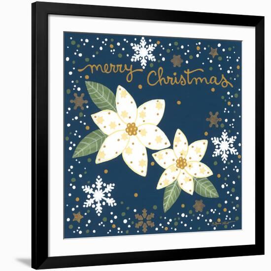 Silent Night Poinsettias-Annie LaPoint-Framed Art Print