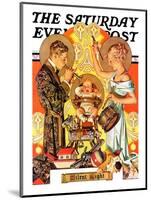 "Silent Night," Saturday Evening Post Cover, December 28, 1935-Joseph Christian Leyendecker-Mounted Giclee Print