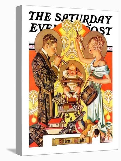 "Silent Night," Saturday Evening Post Cover, December 28, 1935-Joseph Christian Leyendecker-Stretched Canvas