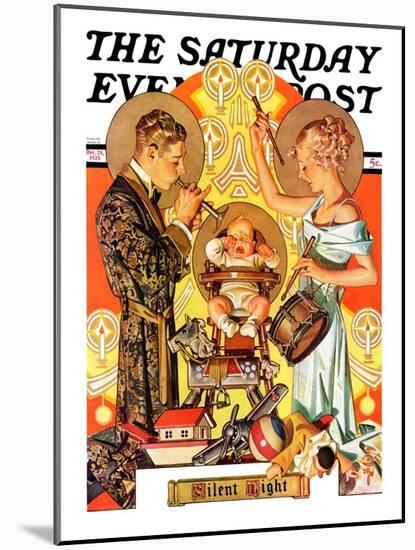 "Silent Night," Saturday Evening Post Cover, December 28, 1935-Joseph Christian Leyendecker-Mounted Giclee Print