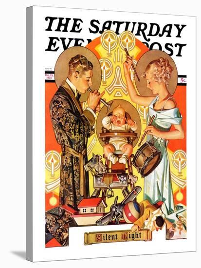 "Silent Night," Saturday Evening Post Cover, December 28, 1935-Joseph Christian Leyendecker-Stretched Canvas