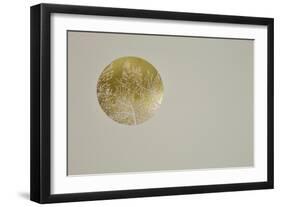 Silent olive, 2017 hot stamping leaf roll on paper-Angus Hampel-Framed Giclee Print