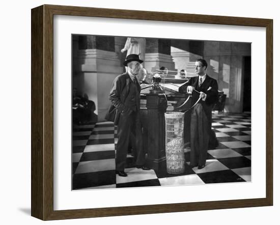 Silent Still: Banking-null-Framed Giclee Print