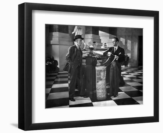 Silent Still: Banking-null-Framed Giclee Print