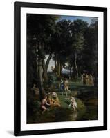 Silenus, 1838-Jean-Baptiste-Camille Corot-Framed Premium Giclee Print