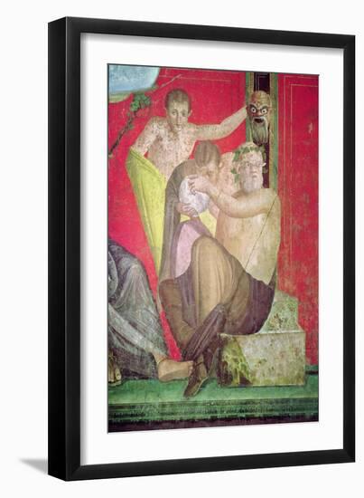 Silenus and the Young Satyr, East Wall, Oecus 5, 60-50 BC-null-Framed Giclee Print