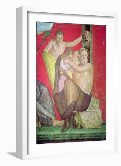 Silenus and the Young Satyr, East Wall, Oecus 5, 60-50 BC-null-Framed Giclee Print