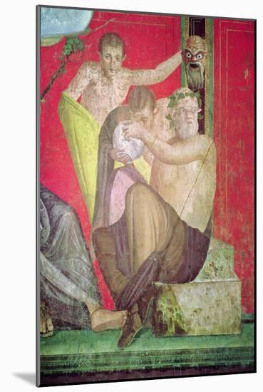 Silenus and the Young Satyr, East Wall, Oecus 5, 60-50 BC-null-Mounted Giclee Print