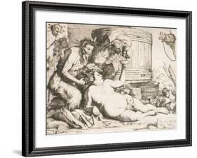 Silenus at the Wine Vat, 1628-Jusepe de Ribera-Framed Giclee Print