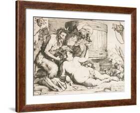 Silenus at the Wine Vat, 1628-Jusepe de Ribera-Framed Giclee Print