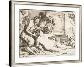 Silenus at the Wine Vat, 1628-Jusepe de Ribera-Framed Giclee Print