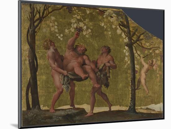 Silenus Gathering Grapes, C. 1598-Annibale Carracci-Mounted Giclee Print