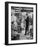 Silhouette Artist at Work-Frank Dadd-Framed Art Print