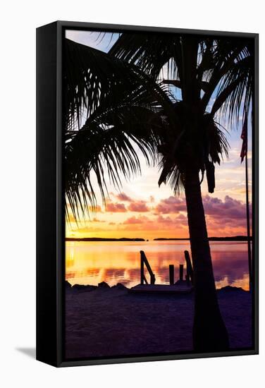 Silhouette at Sunset - Florida-Philippe Hugonnard-Framed Stretched Canvas