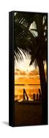 Silhouette at Sunset - Florida-Philippe Hugonnard-Framed Stretched Canvas