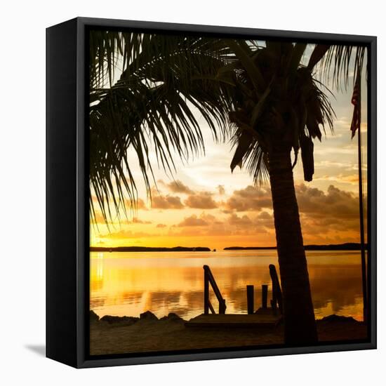 Silhouette at Sunset - Florida-Philippe Hugonnard-Framed Stretched Canvas