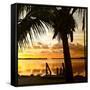 Silhouette at Sunset - Florida-Philippe Hugonnard-Framed Stretched Canvas